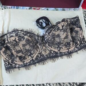 Skarlett Blue Lace Bralette in Black and Cream